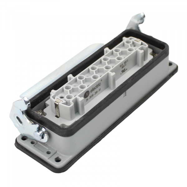 Industriesteckverbinder - Anbaugehäuse + Buchse 24 Polig 16A - Metall